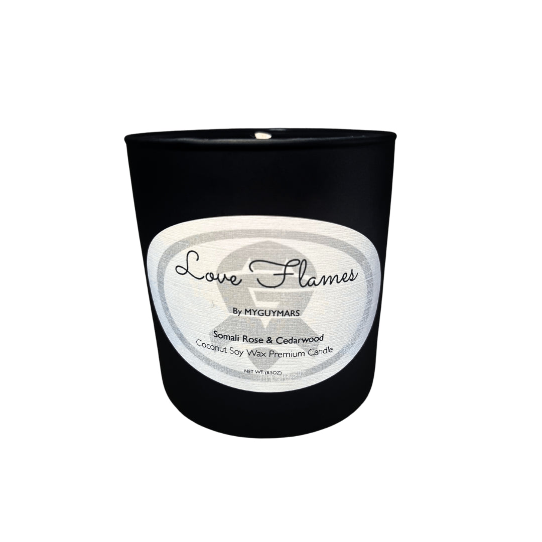 Large Blue Rose Candle